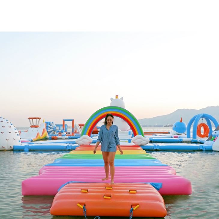 Water Splash Park Installed On Sea